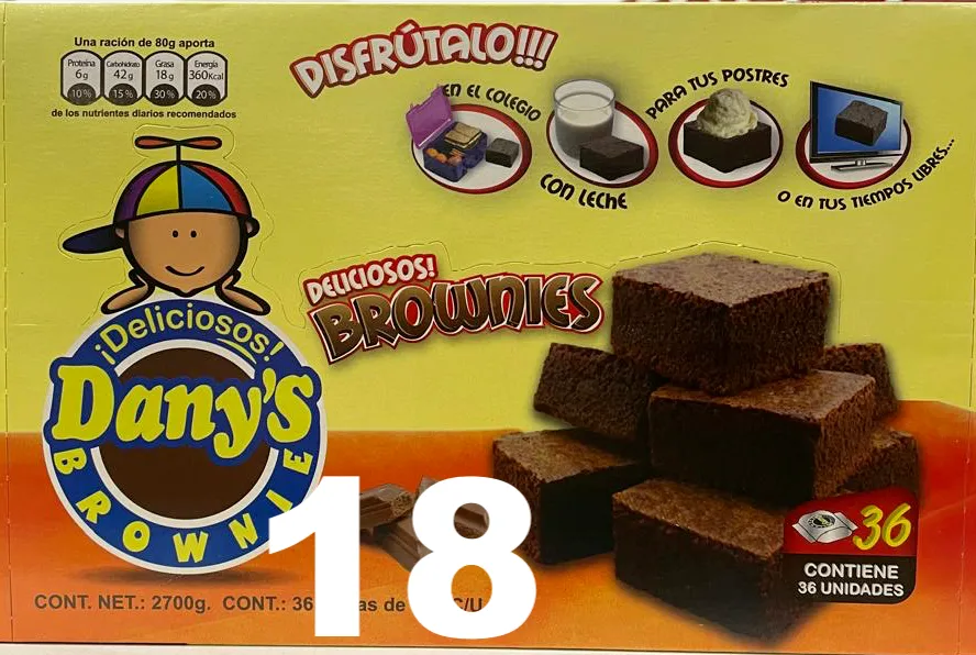 3187 BROWNIE CLASICO Cj.18 Un.